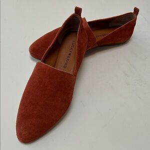 Lucky Brand Addly Rust Suede Flats